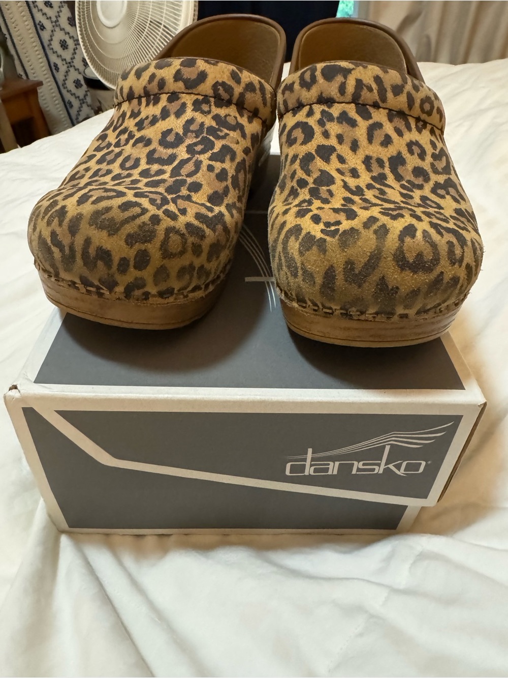 Leopard Print Slip-On Clog for Women - Brown - Picture 4 of 7